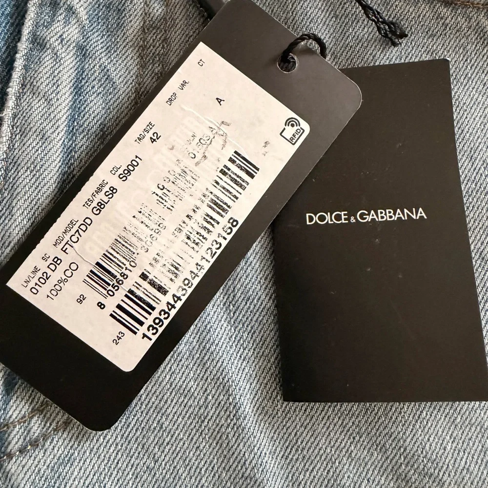 Dolce & Gabbana Light Wash Denim Mini Shorts 42 M New Tags Present